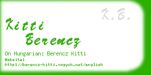 kitti berencz business card